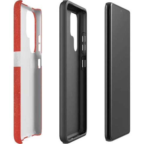 Denmark Flag Distressed Galaxy S22 Ultra Pro Case